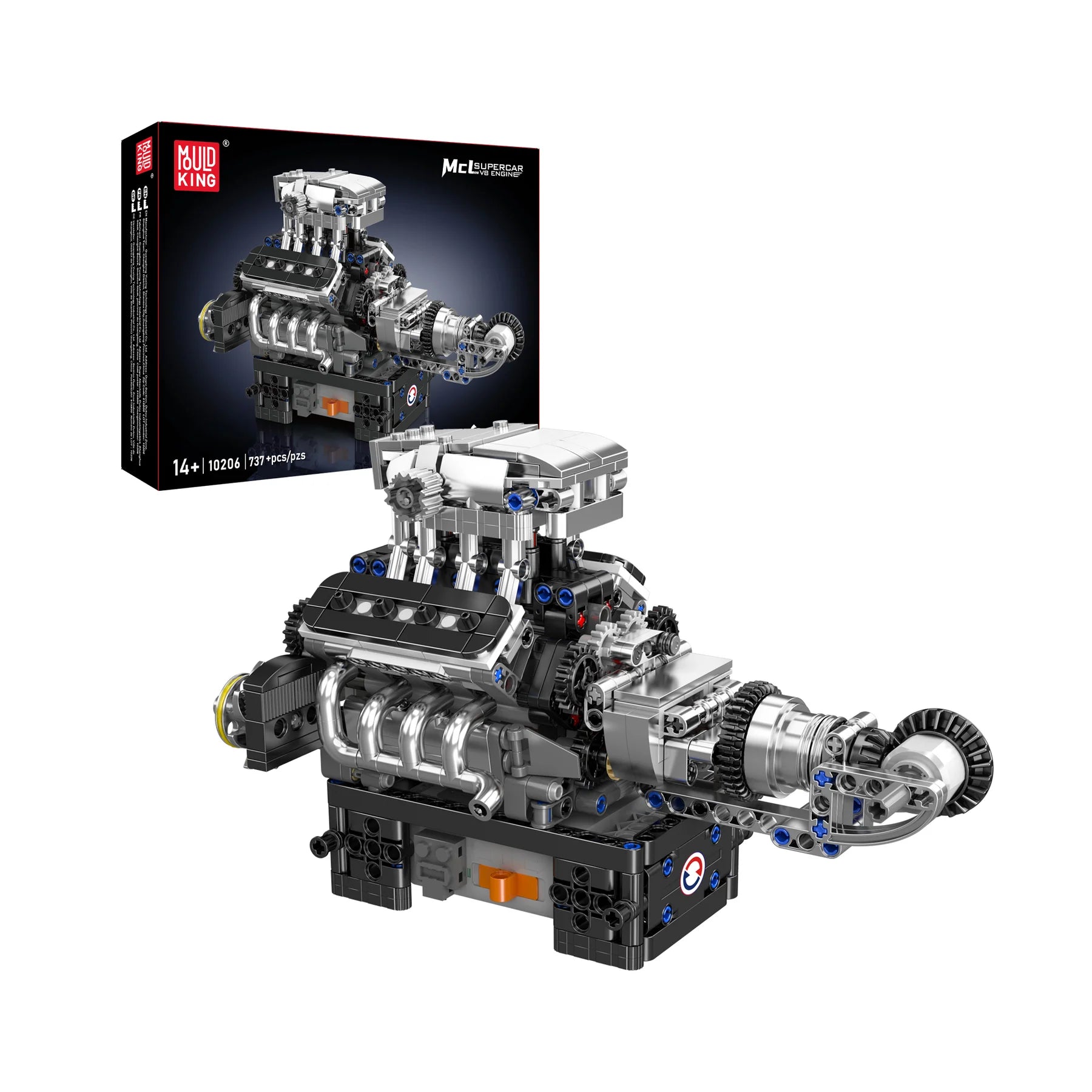 Παιχνίδι κατασκευών Turbo Κινητήρας V8, Mould King
