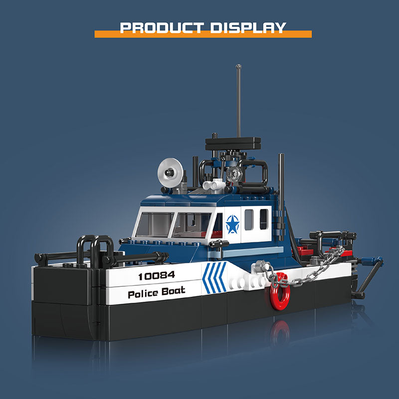 Παιχνίδι κατασκευών Police Boat, Mould King
