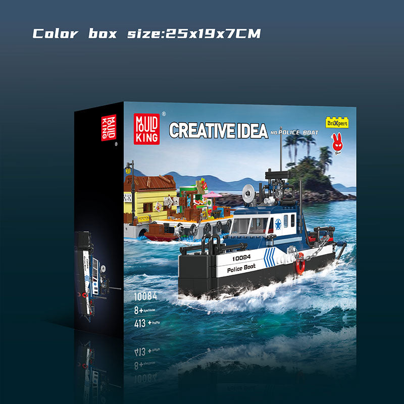 Παιχνίδι κατασκευών Police Boat, Mould King