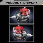 FE Κινητήρας V8, Mould King, Μαύρο Κόκκινο