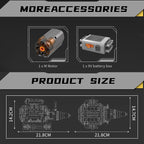 FE Κινητήρας V8, Mould King, Μαύρο Κόκκινο