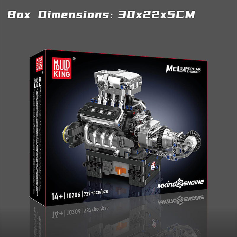 Παιχνίδι κατασκευών Turbo Κινητήρας V8, Mould King