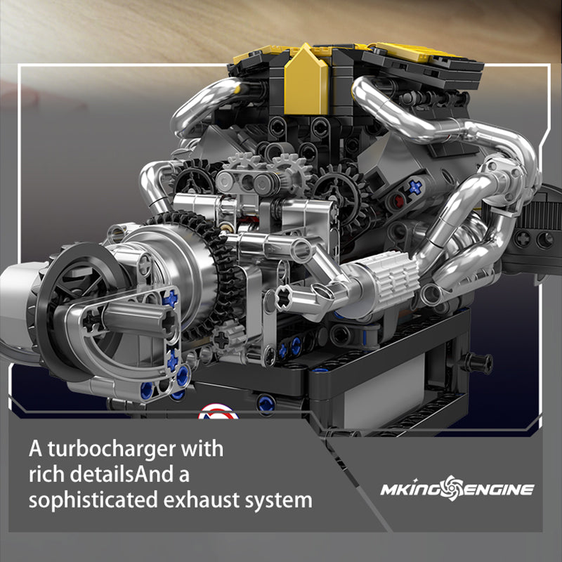 Παιχνίδι κατασκευών Turbocharged Κινητήρας Mould King, 10207