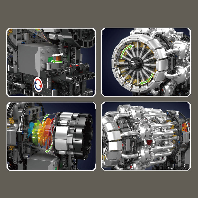 Παιχνίδι κατασκευών Turbojet Κινητήρας, Mould King, 10216