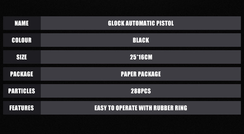 Glock Automatic Pistol,14008,Mould King